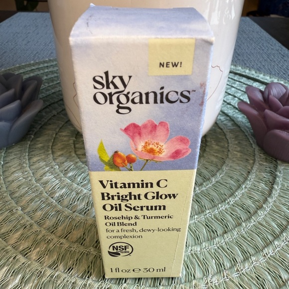 Organic Vitamin C Bright Glow Oil Serum - Sky Organics, 1 fl oz - Picture 3 of 14